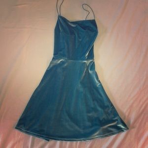 A-line mini velvet dress